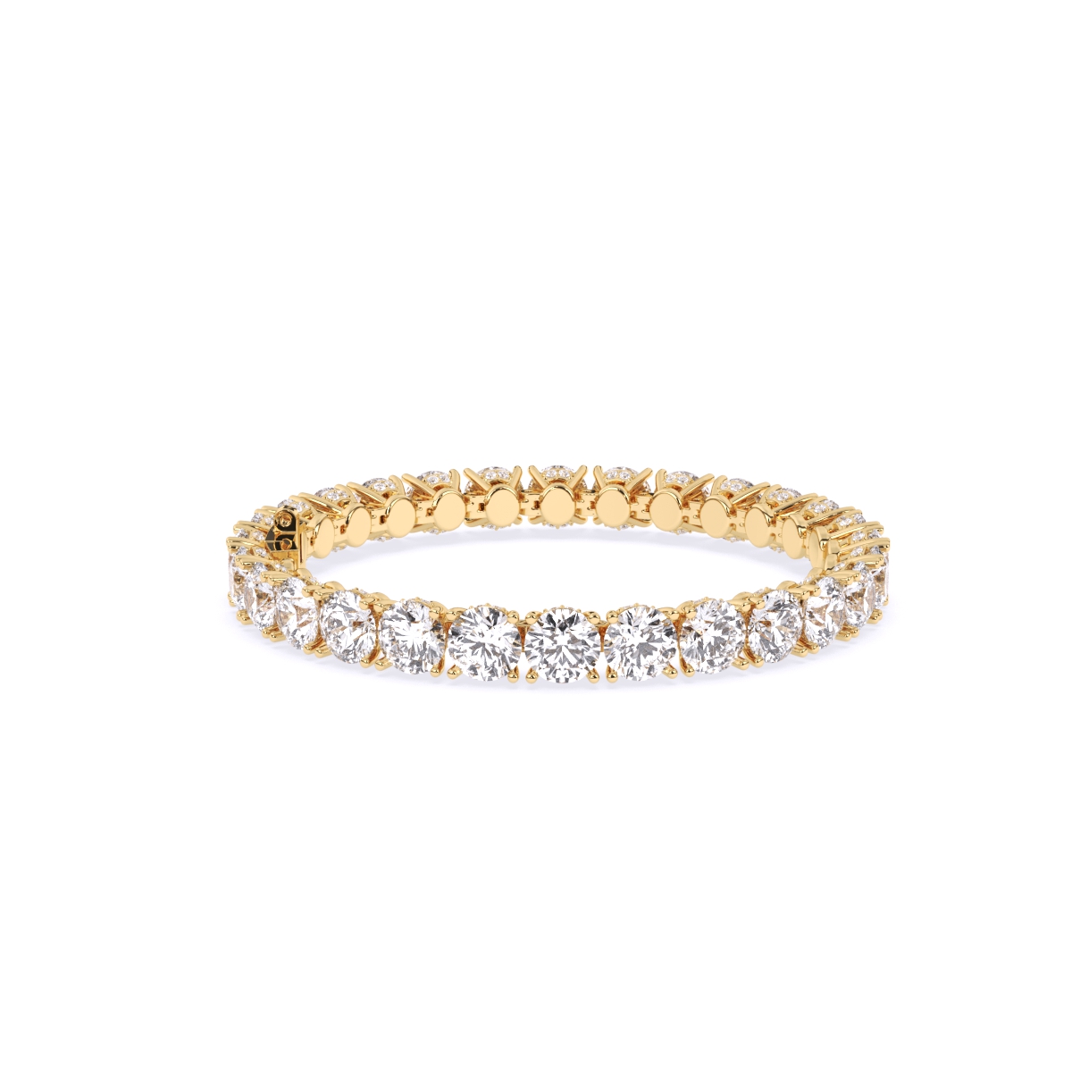 Round Solitaire Diamond Tennis Bracelet